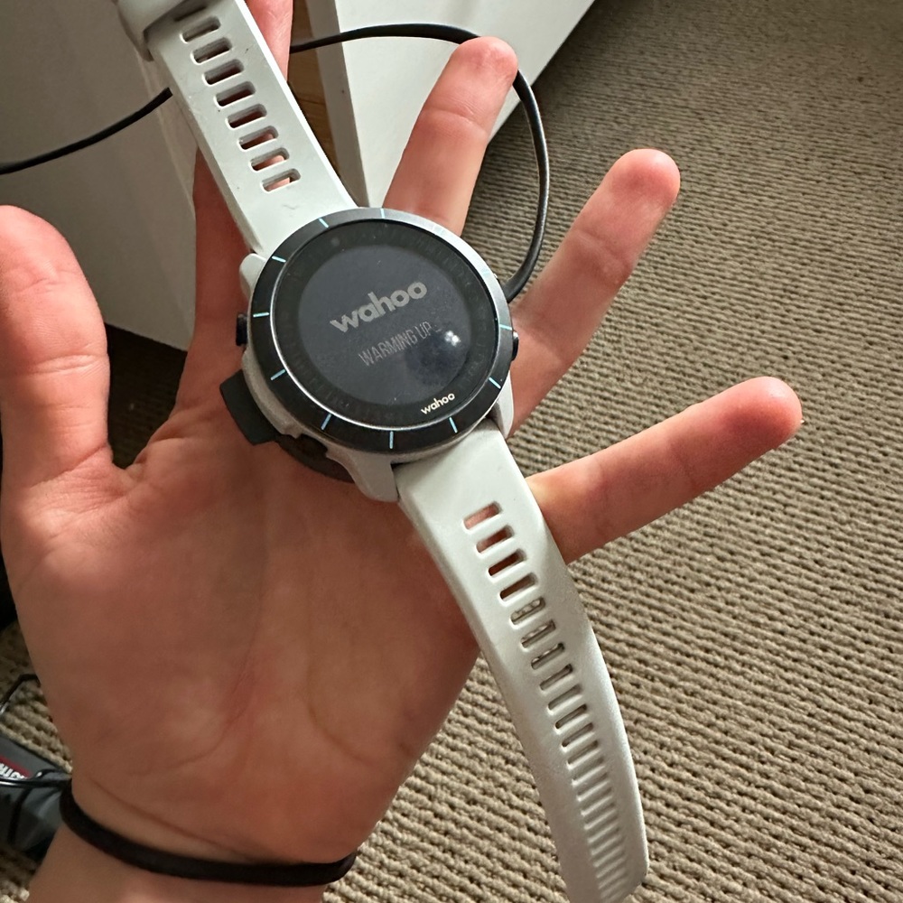 Wahoo Element Rival watch in white.